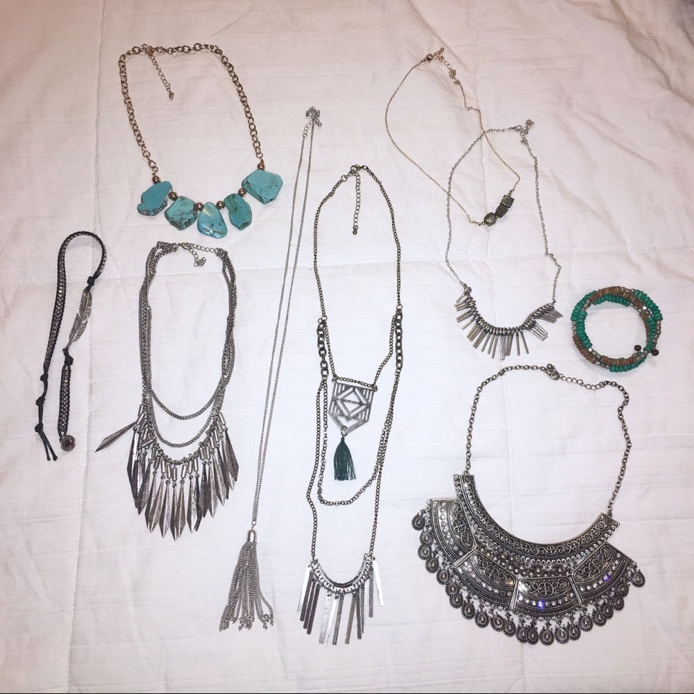 Boho Statement Necklace Lot